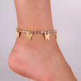 thumbnail image 1 of Joyería para pies Eslabón para el pie Eslabón para el tobillo Cadena para el pie - Strass & Butterfly--Golden oso de fresa Electrónica, 1 of 5