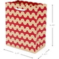 thumbnail image 2 of 6" Small Holiday Gift Bag Set (Pack of 5; Red, White and Kraft) Snowflakes, Stripes, Merry (5XGB1798), 2 of 9
