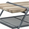 thumbnail image 6 of JERFIT Industrial Coffee Table with Shelf, Oak & Gray Finish, Composite Wood Top, Vintage Design for Living Room, 6 of 6