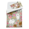 thumbnail image 2 of Pomeranian Dog and Flower Floral Duvet Cover and Pillowcase Set for Single Bedding, Bedroom Accessories for Kids Teens, 2 of 5