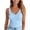 Light Blue, variant on idosla Women's Double Lined V Neck Tank Tops Summer Basic Sleeveless Shirts Cute Trendy Going Out Tops (Green, M)