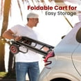 thumbnail image 6 of Pyle Compact Adjustable Folding Hand Truck Dolly Platform Multi Cart, Black, 6 of 8