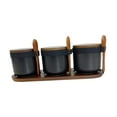 thumbnail image 4 of Tongina Porcelain Spice Jars Condiment Jar Versatile with Spoon and Lid Modern Seasoning Container Kitchen Spice Pots for Restaurants black, 4 of 8