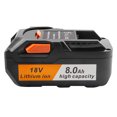 thumbnail image 3 of 2Pack 18V 8.0Ah Lithium Battery Replacement for RIDGID 18V Drill R840087 R840083 R840086 R840085 R840084 AC840085 AC840086 AC840087P AC840089 Tools Lithium Ion Battery, 3 of 12