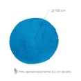 thumbnail image 2 of Tapete Decorativo redondotipo Shag 1 Metro de diámetro Fibra Larga Suave y Caliente Ideal para Sala recamara ilios innova  Aqua, 2 of 8