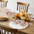 thumbnail image 5 of Fall Orange Floral Round Braided Placemats Set of 4, Flower Leaf Heat Insulation Place Mats Washable Non-Slip Table Mats for Kitchen Dining Party, 13 Inches, 5 of 9