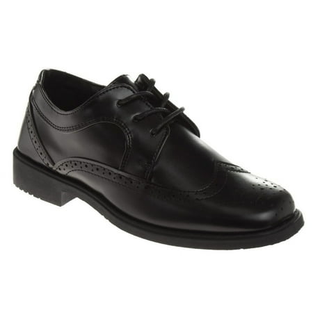 

Josmo Boys Wingtip Oxford Lace Dress Shoes - Black Size: 13
