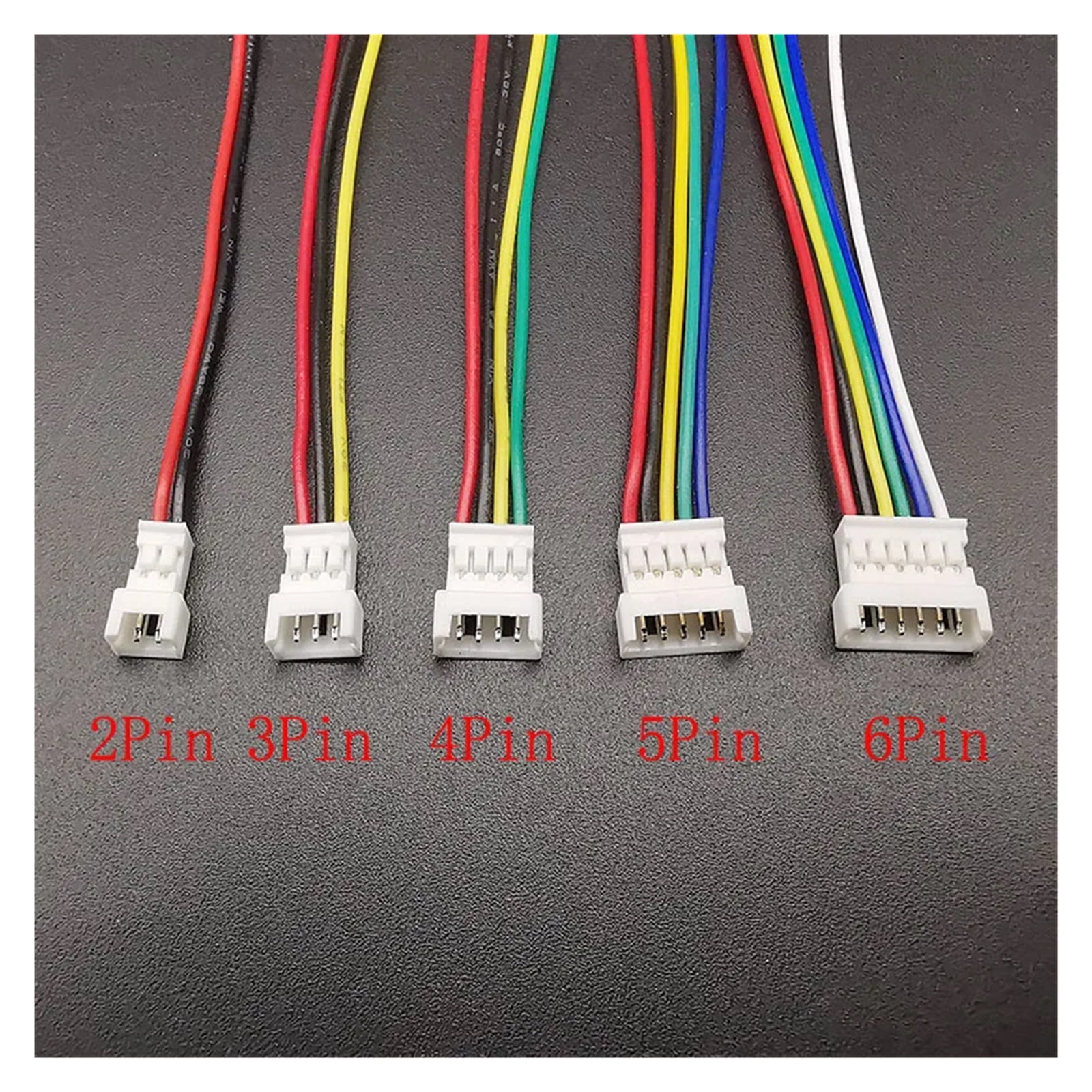 5/10 Pairs JST 1.25 Male Female Wire Connector Pitch 1.25mm 2P/3/4/5/6 Pin JST Plug Jack Terminal Cable Connector Length 10CM