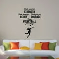 thumbnail image 2 of Trade Sweat For Strength Trade Doubt For Belief Trade Fear For Courage Volleyball Quote Vinyl Wall Sticker Art Decal Girls Boys Kids Room Design Home Gym Sports Court Decoration Size (30x22 inch), 2 of 3