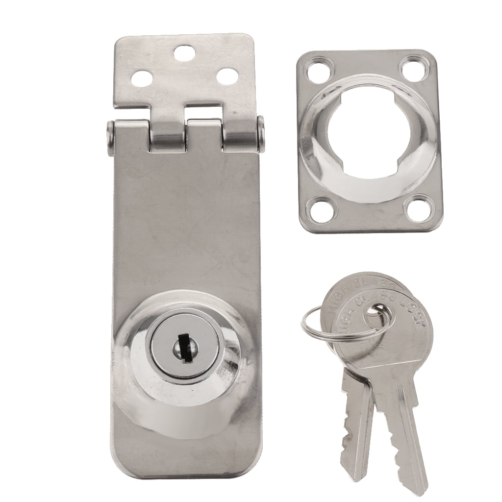 Key Locking Hasp Twist Knob Hasp Lock Latch Doors Cabinets