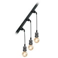 thumbnail image 1 of FSLiving Adjusted Angle Rotated 3.2 Ft Wire H-Type Tracking Light E26 Black Pearl Base Mini Vintage Design Droplight for Inclined Position Roof Home,Customizable (No Bulb & Track) - 3 Packs, 1 of 7