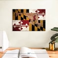 thumbnail image 3 of Elephant Stock State Map Over Maryland Flag Wall Art - Horizontal Canvas Wall Art - Living Room Wall Decor - Map Canvas - Black And Beige Decor - 12" x 8", 3 of 8