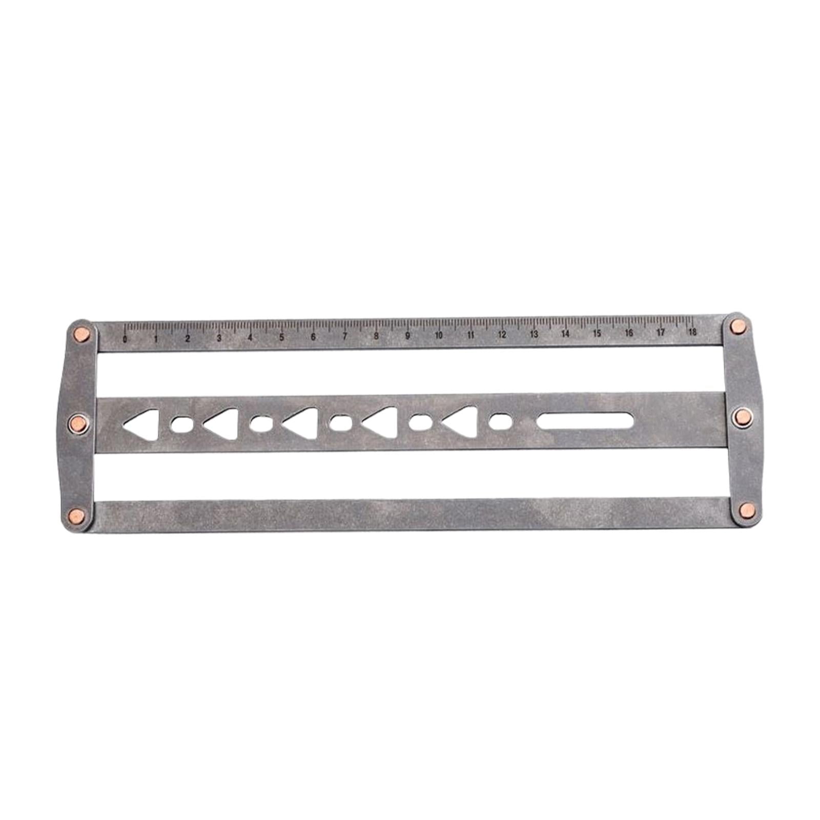 Leather Belt Auxiliary Positioning Punch Ruler Leathercraft Tool Metal Lightweight Durable Handmade Belt End Tool Cutting Punch Hole Tool A