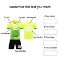 thumbnail image 4 of Custom Football Kit Set for Adult and Child, Name Number Team Logo DIY Family Match Personalized Jersey Shirt Shorts Set, Dad and Son Matching Outfits Yellow XXXL, 4 of 6