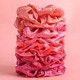 thumbnail image 1 of CNKOO 15 Pcs Chouchous Roses en Satin Doux Cordes à Cheveux Porte-Queue de Cheval Bandes Sucrées pour Femmes, 1 of 6