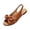 Brown, variant on HTHLVMD Going Out Shoes, Wide Width Shoes for Women, Summer Shoes, Cute Sandals for Women, Women's Bow Slingback Sandals, Open Toe Flat Casual Shoes, Sweet Style Comfort Summer Footwear, Black 6