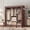Coffee - colored, variant on Closet Wardrobe, Portable Closet for Bedroom, Strong and Sturdy Gris Portable Closets for Hanging,Clothes storage organizer,3 hanging areas + side pockets.51"W*17.7"D*67.7"H