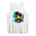 thumbnail image 5 of Pxxlle Tank Top for Women Hawaii Print Tank Tops Loose Fitted Sleeveless Beach Vacation Tops Casual Crewneck Going Out Tanks White M, 5 of 5