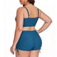 thumbnail image 3 of Conjunto de Bikini de Cintura Alta para Mujeres Deportivas Mono de Color Sólido, Mono de Surf de Corte Alto con Almohadilla de Pecho, 3 of 5