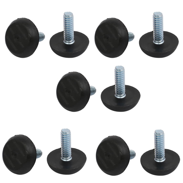20-Pack M8x20mm Furniture Leveling Feet – Adjustable Screw Mount Plastic Base Glides For Appliances, Desks, Cabinets
