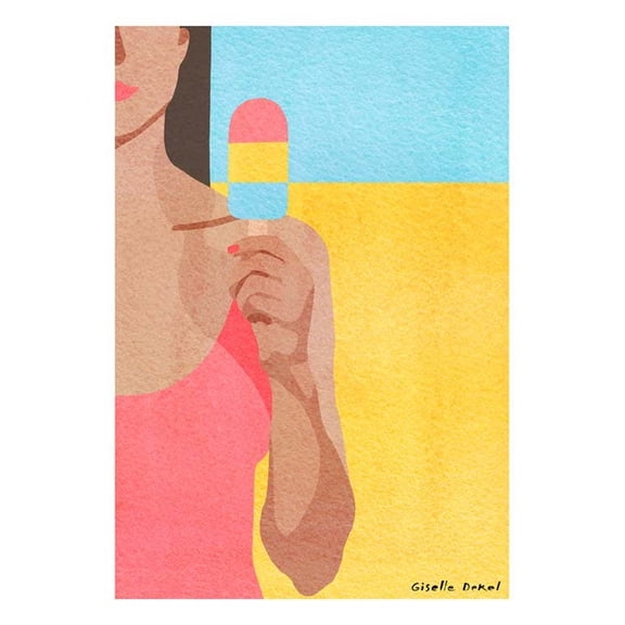 Giselle Dekel – Popsicle Print Wall Art, Modern Wall Decor For Living Room Bedroom, 8x12 UNFRAMED