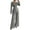 Gray, variant on Elegant Office Lady Professional Suit Two Pieces Classic Shawl Lapel Single Button Outfit High Quality Womens Suits Sets