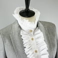 thumbnail image 5 of HeroNeo Womens Victorian Vintage Palace Half Shirt Blouse Stand-Up Ruffles Fake Collar, 5 of 13