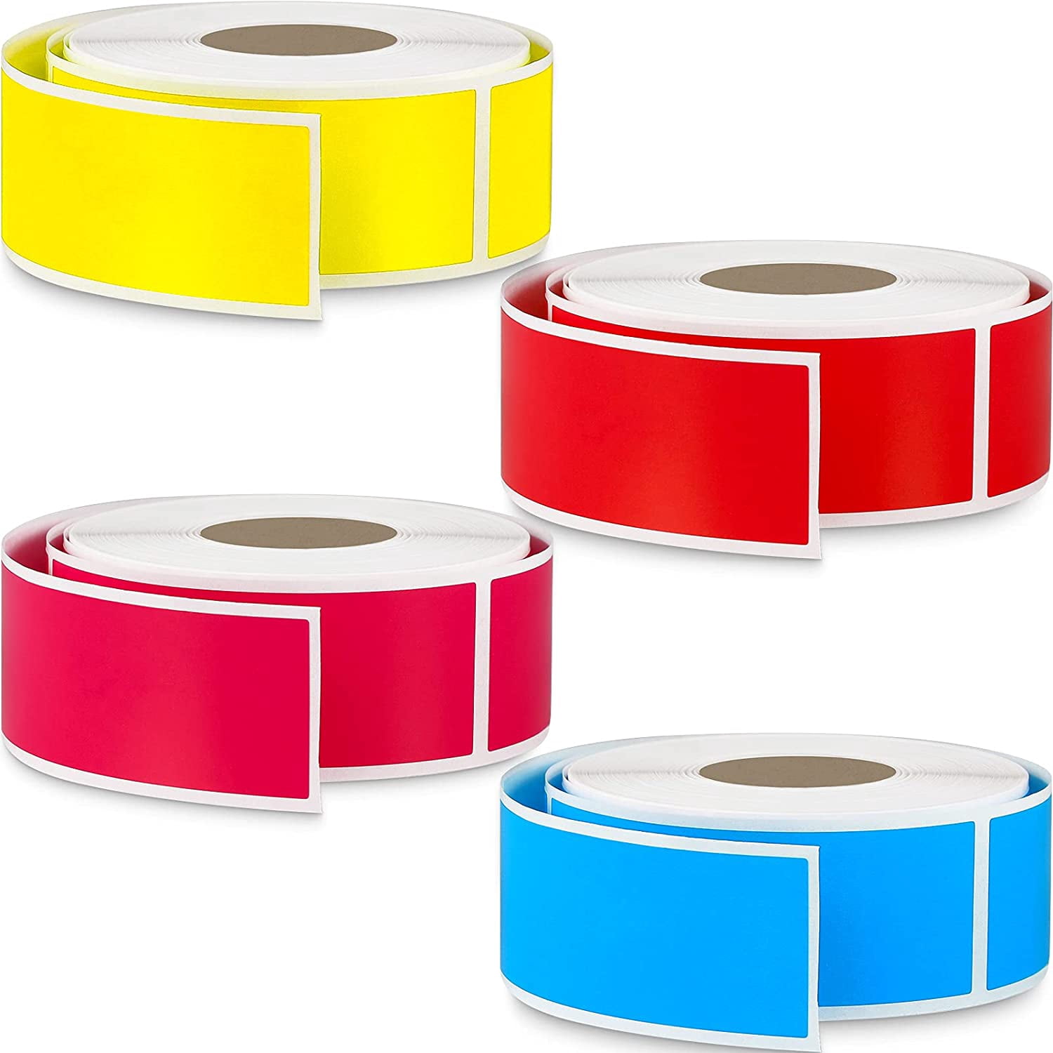 1200 Pieces Rectangular Colored Sticker 3 x 1 Inch Color Coding Sticker ...