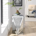 thumbnail image 2 of Mirrored Desk And Chair , American Style, For Living Room, 13.97x13.97x23.18 In Silver End Table, Elegant Design, No Assembly Required, 13x13x23, 2 of 6