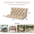 thumbnail image 3 of Kimunuk Outdoor Porch Swing Cushion, 47" X 40" X 5" Waterproof Bench Chair Replacement Cushion with 6 Ties for Patio, Sand, 3 of 7