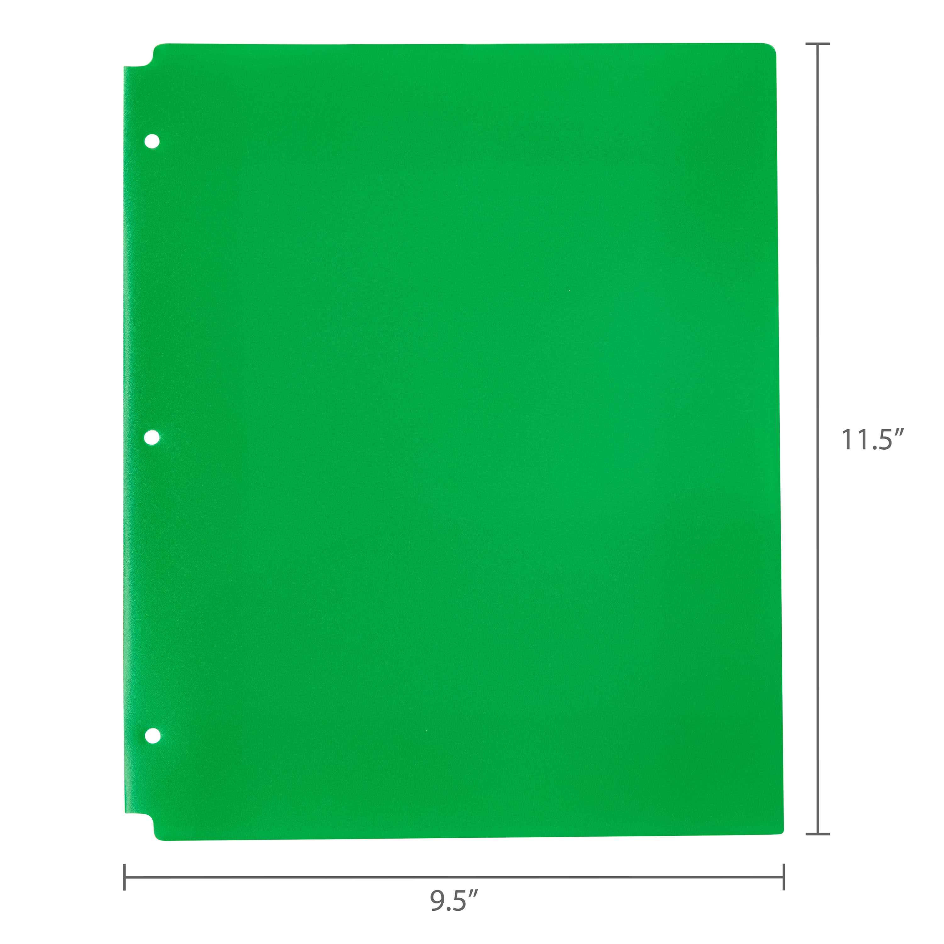 Carpeta de polipropileno con 2 bolsillos Pen+Gear, 9.4" x 11.4", verde 6