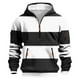 thumbnail image 1 of Dolkfu Sudadera con capucha de rayas para hombre, sudadera deportiva con cremallera de 1/4, camiseta de fitness con capucha para hombre XXL, 1 of 5