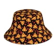 thumbnail image 3 of Daiia Cartoon Pizza Pattern Bucket Hat - Trendy Cotton Sun Hat for Beach, Golf, Fishing - Fun Outdoor Vacation Boonie for Men and Women, 3 of 9