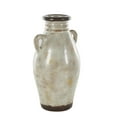 thumbnail image 6 of DecMode 18" Antique Amphora Cream Ceramic Vase with Speckled Texturing and Yellow and Brown Accents, 6 of 9