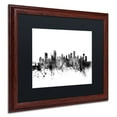 thumbnail image 4 of Trademark Fine Art "Vancouver Canada Skyline B&W" Canvas Art by Michael Tompsett, Black Matte, Wood Frame, 4 of 4