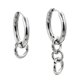 thumbnail image 3 of 1 par de bucles irregulares de plata Fernando Los anillos cuelgan los pendientes, 3 of 8