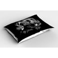 thumbnail image 2 of Ambesonne Labrador Pillow Sham 2 Pack, Sketch Art Retriever Puppy, 30"x20", Black and Grey, 2 of 3