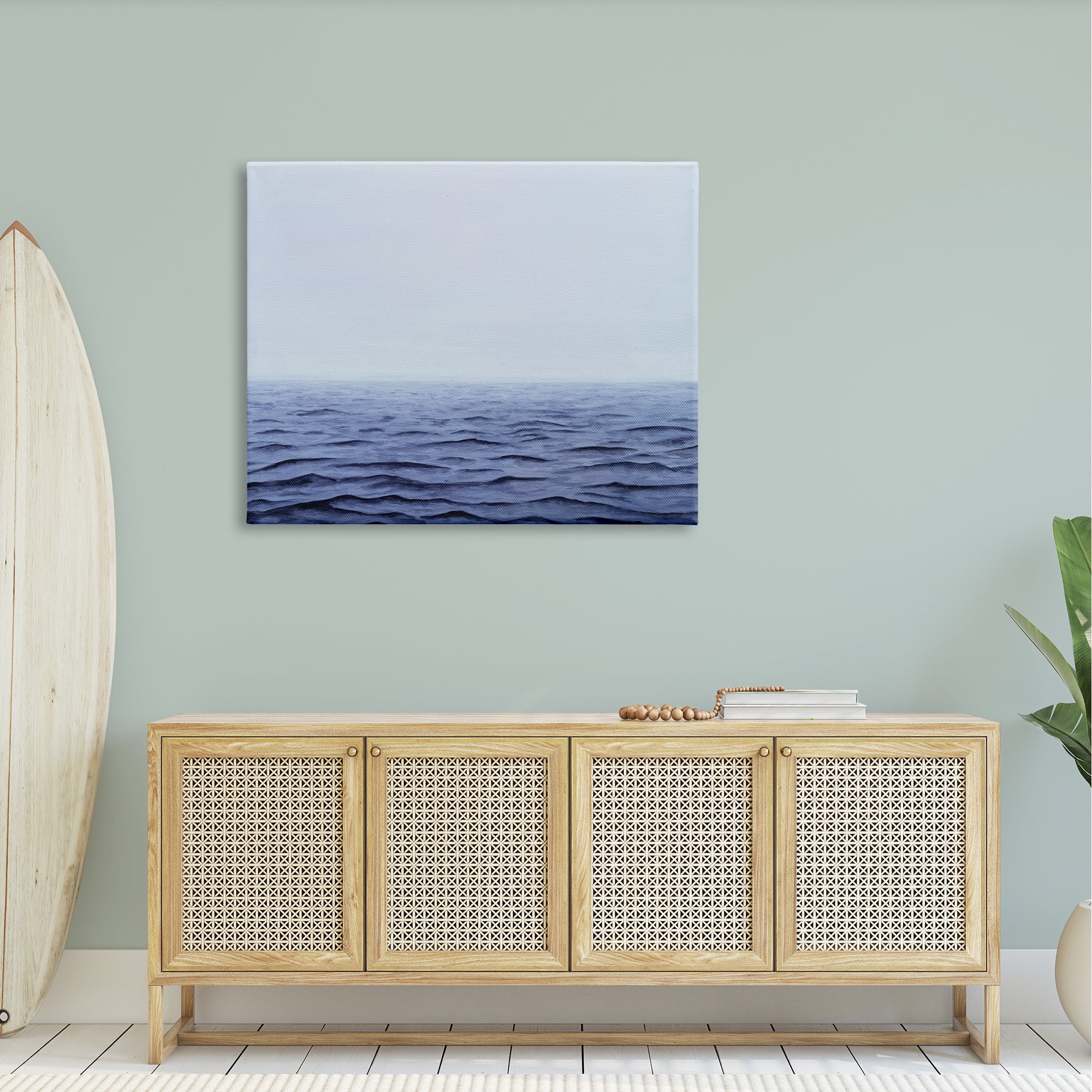 Stupell Industries Vast Ocean Horizon Soothing Blue Water Waves Photograph Gallery Wrapped Canvas Print Wall Art, Design by Michael Willett