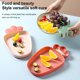 thumbnail image 5 of Adorable plato de fruta en forma de fresa de colores brillantes, 5 of 9