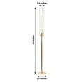 thumbnail image 3 of Efavormart 2 Pack | 24" Tall Gold Metal Clear Glass Taper Candlestick Holders, Hurricane Candle Stands, 3 of 11