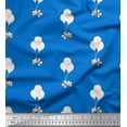 thumbnail image 1 of Soimoi Blue Georgette Viscose Fabric Bow & Balloon Kids Print Fabric by the Yard 42 Inch Wide, 1 of 3