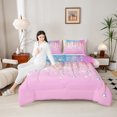 thumbnail image 4 of Castle Fairy 2Pcs Bling Crystal Abstract Gradient Twin Comforter Set, 4 of 8