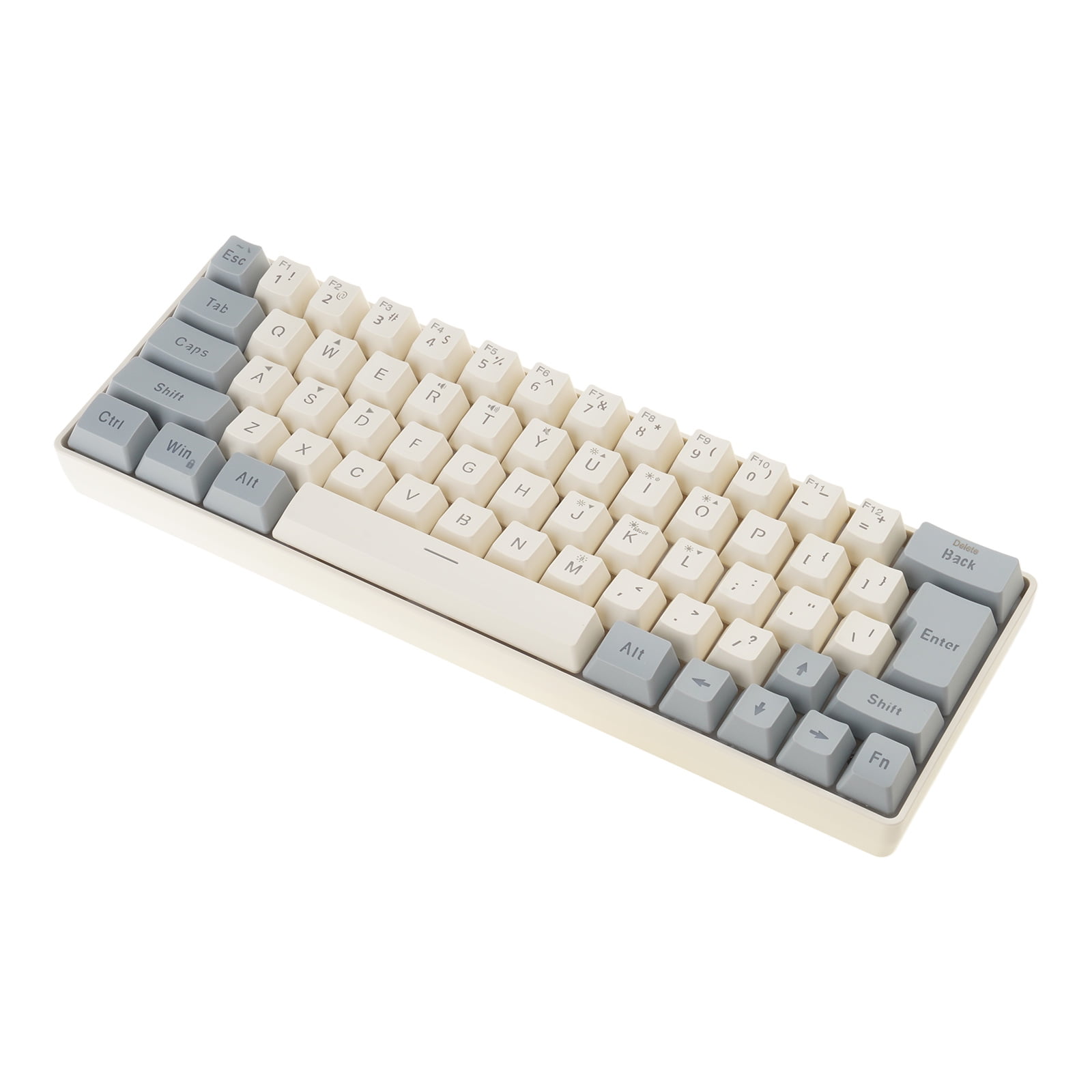 AOOOWER Corded Gaming Keyboard for PC Gamers LED Backlits Mechanical Keyboard 63 Key Desktop Computer Keyboard for Gaming