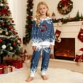 thumbnail image 2 of REDARER Kids Christmas Pajama Set, Printed Long Sleeve Pajamas with Collar, Festive Family Sleepwear for Boys and Girls,Size:9-10 Years, 2 of 9