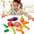 thumbnail image 2 of Kitchen Toy 1 Set Kitchen Toy Portable Interesting Creative Smooth Surface Colorful Realistic Safe Pretend Play House Wooden Cut Vegetable Toy Birthday Gift, 2 of 6