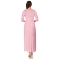 thumbnail image 5 of SR Women's Casual Wrap Floor Length Maxi Dress, 2X, Dust Pink, 5 of 5