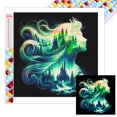 thumbnail image 1 of Kit Con Cuentas Cuadradas 5D DIY Silueta Princesa 35x35cm, 1 of 9