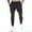 Black, variant on Inleife Mens Pants 2025 Men Fashion Solid Casual Elastic Waist With Pocket Trousers Sport Pants