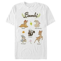 Men's Bambi Character Names Graphic Tee White 3X Large