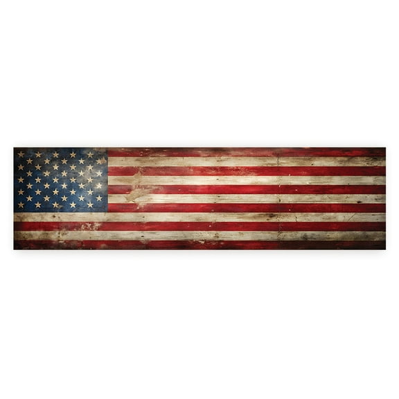 Koyal Wholesale Vintage American Flag 4th of July Decorations, Indoor & Outdoor Patriotic Banners, Pack-1